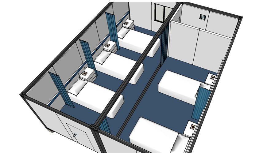 HY-A Hysun Prefabricated Flatpack Clinic Container House for Hospital