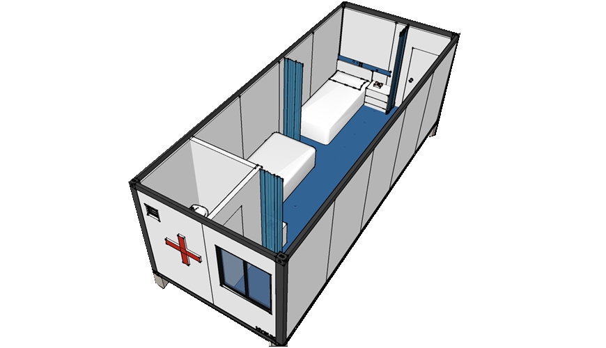 HY-A227 Hysun Customized Luxury 20ft Container Flat Pack Prefab Container House 2 Bedroom Prefabricated Modern Container Hospital for Sales