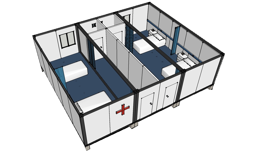 HY-AD HYSUN Prefab Mobile Flatpack Container House for Hospital and Clinic