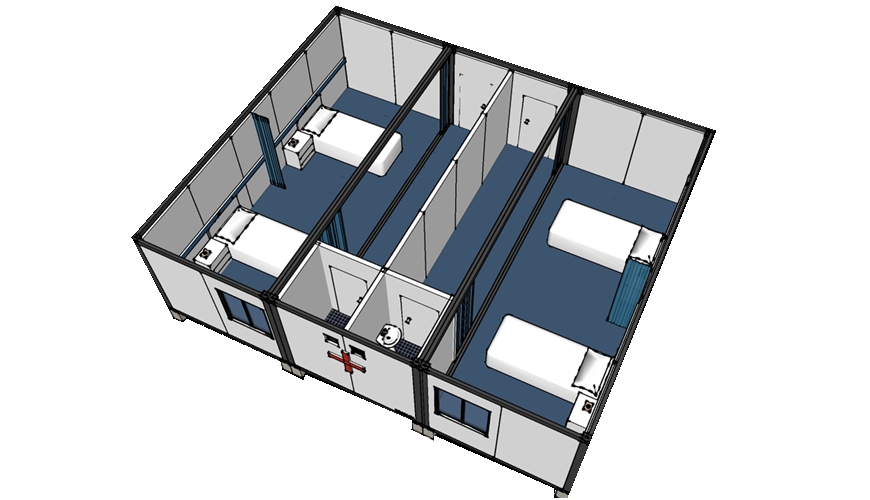 HY-AD HYSUN Prefab Mobile Flatpack Container House for Hospital and Clinic