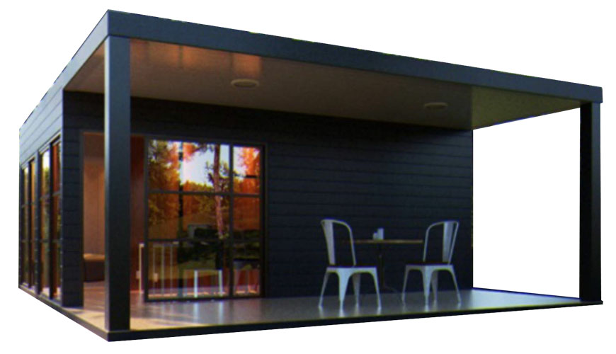HY-A028 Hysun Prefab Luxury Flat Pack Container House for Coffee Shop or Restaurant