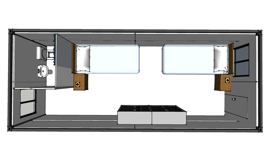 HY-F010 HYSUN Modular Ready Made Folding Modular Container House Prefab Foldable Container Home with Bathroom