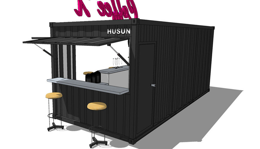 HY-Q017 HYSUN Pop-Up Coffee Shop Modified Mobile 20ft Shipping Container Coffee Shop Bar for Sale with New Design