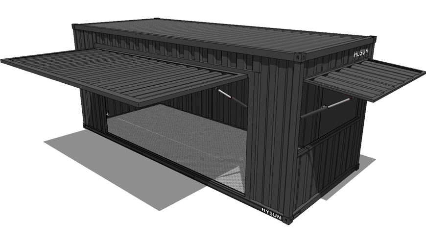 HY-Q017 HYSUN Cafe Container House 20ft Shipping Container Bar Portable Pop-up Coffee Shop