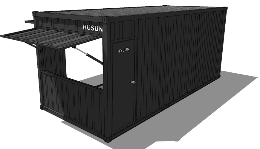 HY-Q017 HYSUN Cafe Container House 20ft Shipping Container Bar Portable Pop-up Coffee Shop