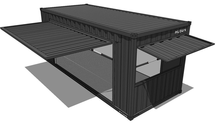 HY-Q017 HYSUN Popular Container Coffee Shop Portable Mobile Pop-up Shipping Container Cafe Bar New Design Shop