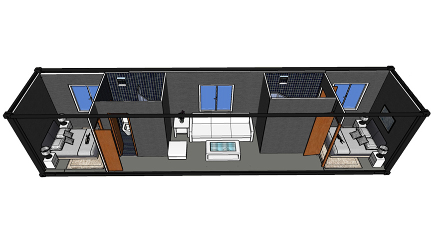 HY-M303 Hysun Customized Prefab House Container Coffee Shop Shipping Container Dimensions House Shipping Container Guest House