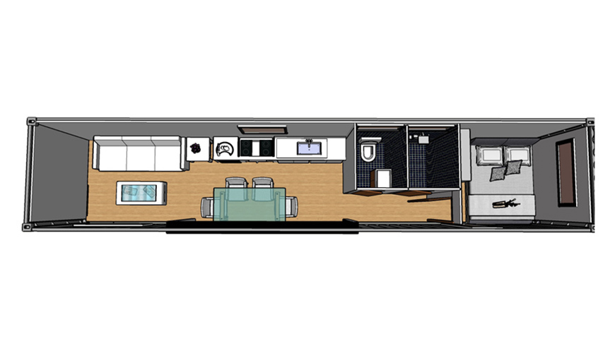 HY-M305 Hysun Modified Eco-Friendly shipping container home USA solar kits with High-Quality container homes for sale