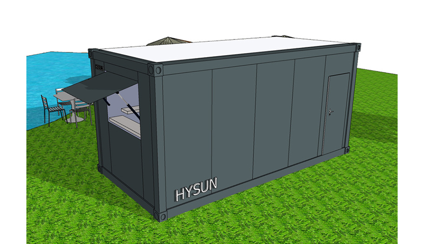 HY-A233 Hysun customized design color prefab mobile flat pack container house shop economy pre-made modular 20ft container bar