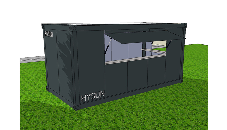 HY-A233 Hysun customized design color prefab mobile flat pack container house shop economy pre-made modular 20ft container bar