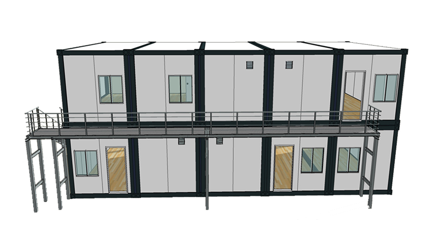 HY-A241 Hysun new design prefab flat pack office or living room modular container house multi-layer portable movable flat pack container