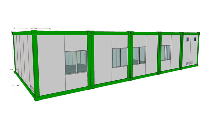 HY-A243 HYSUN pre-made low-cost prefab customized container shop prefab office mobile modular house home flat pack container