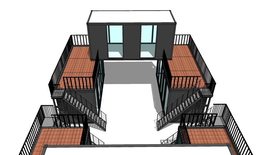 HY-A244 HYSUN Multifunction Customized Luxury 20ft Container Flat Pack Prefab Container House Prefabricated for Sales