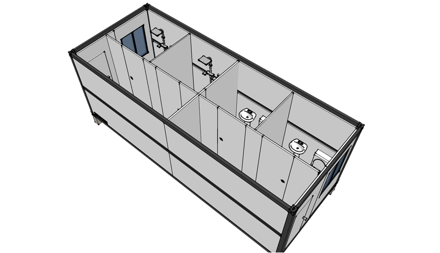 HY-F011 HYSUN movable folding container house well furnished portable folding container houses foldable container home for hotels