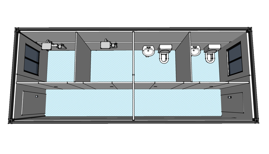 HY-F011 HYSUN movable folding container house well furnished portable folding container houses foldable container home for hotels