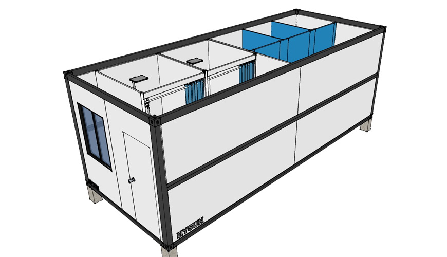 HY-F012 HYSUN prefab house 20/40 ft container prefabricated modern folding foldable prefab house 20 footer container modular house