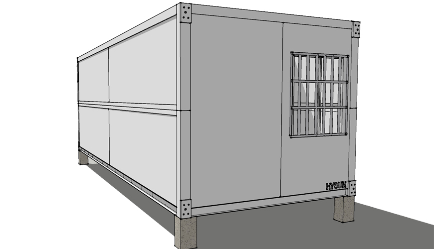 HY-F013 HYSUN movable folding container house for sale collapsible container hotel prefab folding container home office