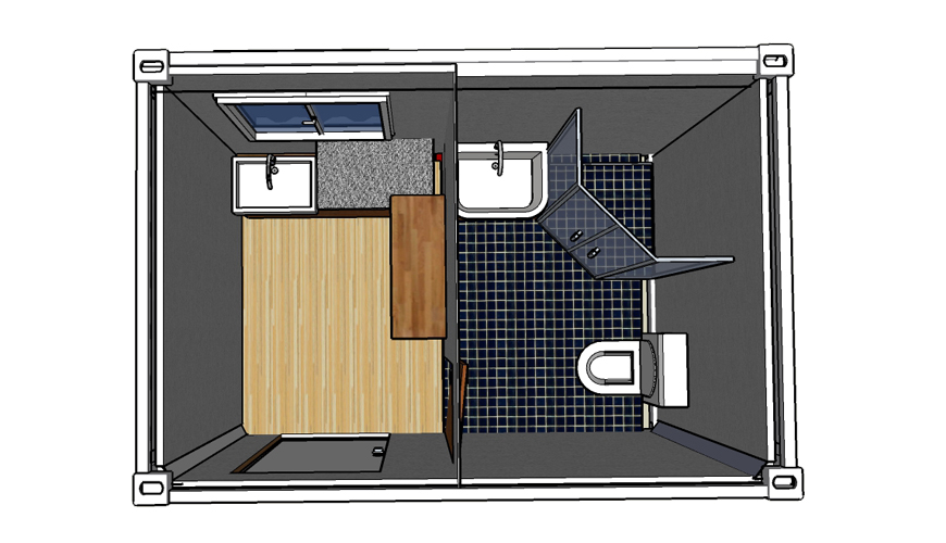 HY-M302 Hysun portable modified container house movable prefabricated container good quality Modern design modified convenient bathroom