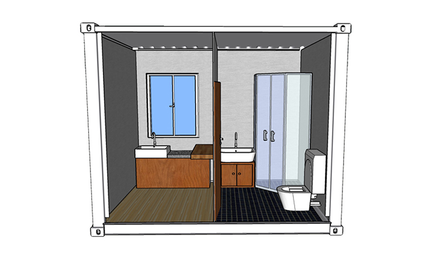 HY-M302 Hysun portable modified container house movable prefabricated container good quality Modern design modified convenient bathroom