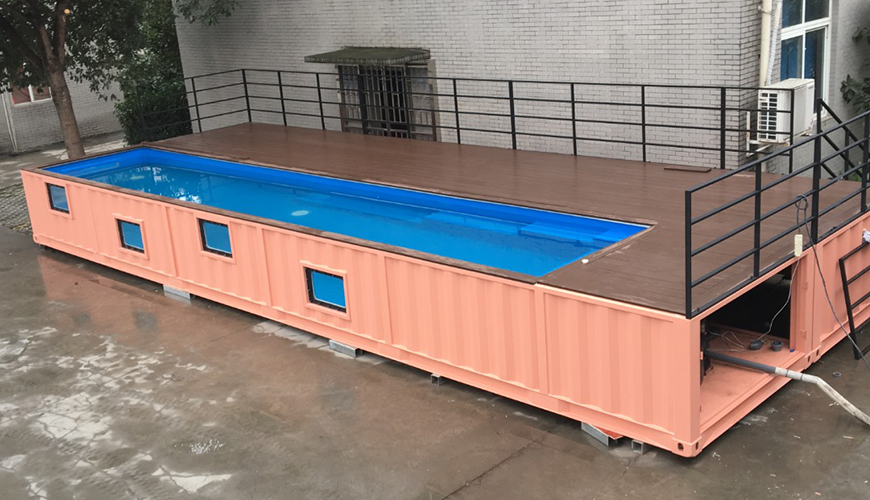 HY-G Hysun Portable New Design Prefab Mobile Modified Shipping Container Swimming Pool with Steel Structure