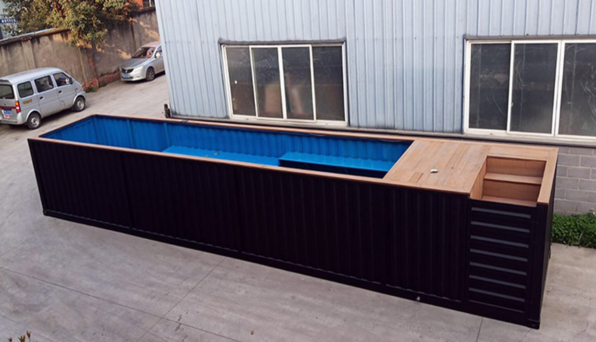 HY-G Hysun Portable New Design Prefab Mobile Modified Shipping Container Swimming Pool with Steel Structure