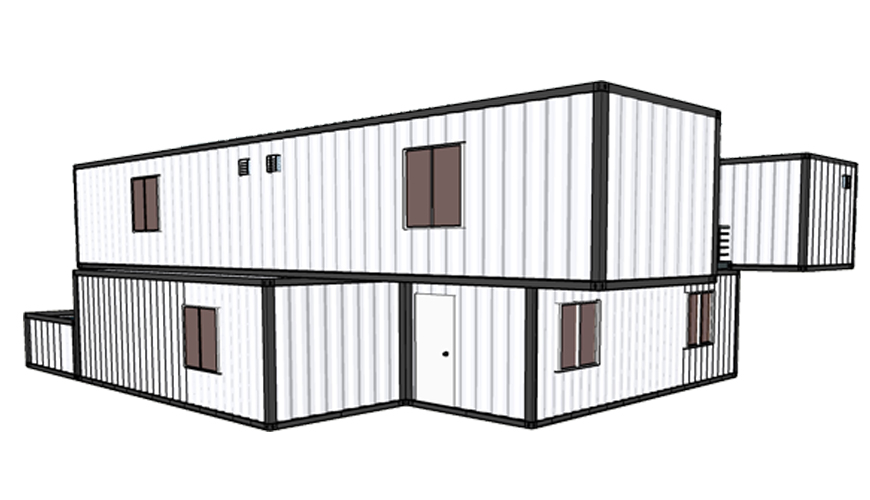 HY-M304 Hysun 2 story prefabricated mobile modified 40 ft shipping container living house luxury prefab homes apartments office